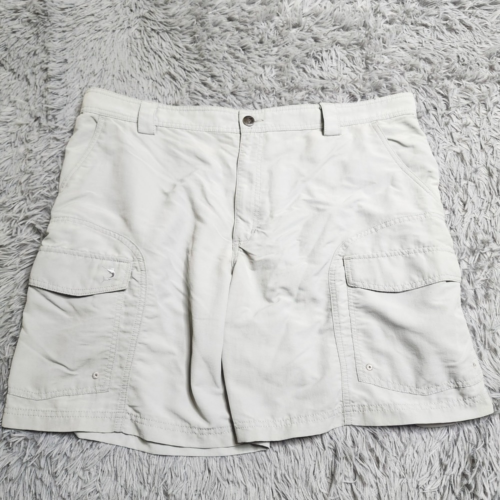 Reel Legends Fishing Cargo Shorts Mens Size 42 Gray Nylon Performance Outdoor